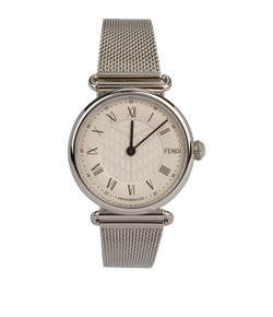 FENDI(フェンディ) Palazzo Stainless Steel Ladies Watch Fendi Palazzo 29MM Stainless Steel Case & Leather Strap